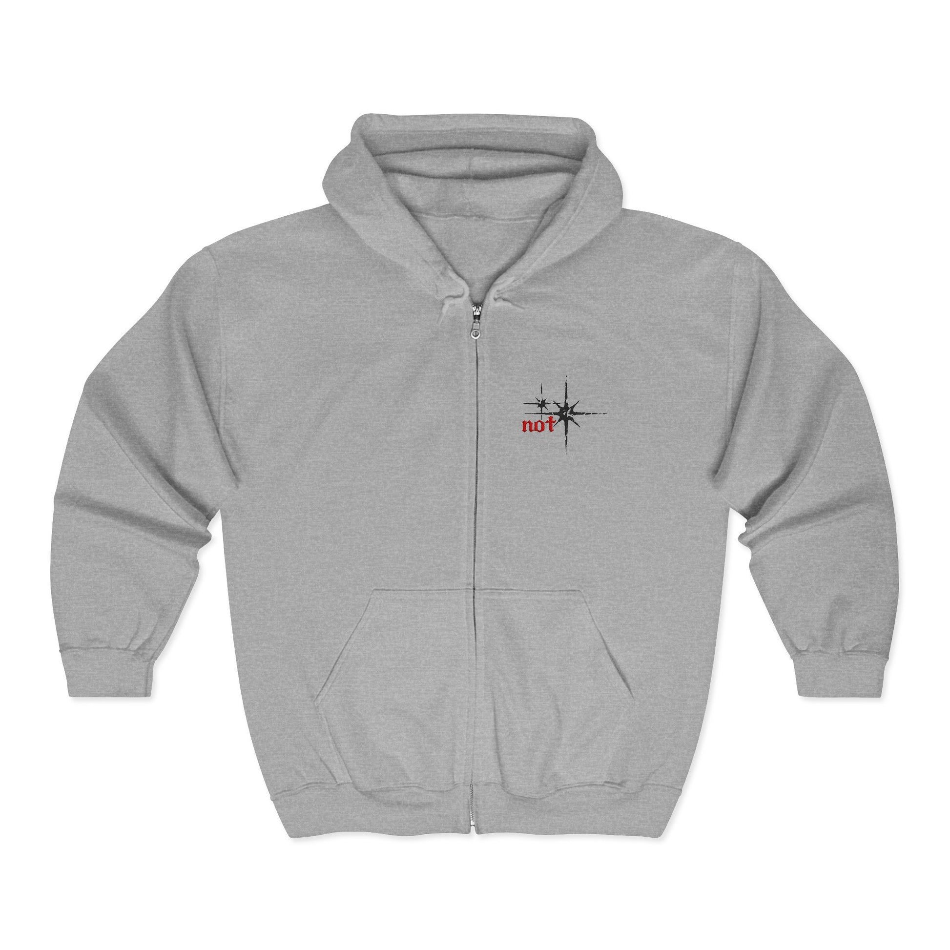 "not" Original - Black Star Zip-Up Hoodie