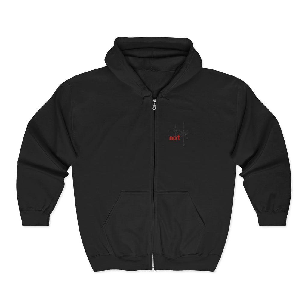 "not" Original - Black Star Zip-Up Hoodie