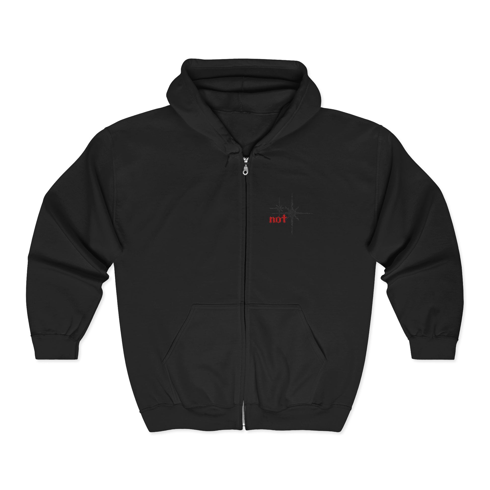 "not" Original - Black Star Zip-Up Hoodie